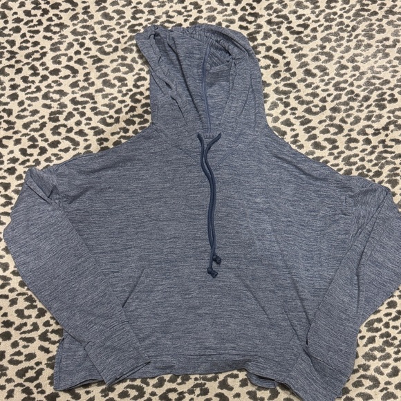 Nike Blue Crop Top Hoodie - Picture 1 of 1